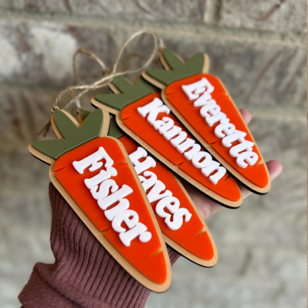 Carrot Easter Basket Tag
