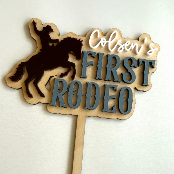 First Rodeo Cake Topper