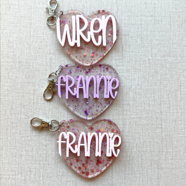 Heart Shaped Backpack Tag