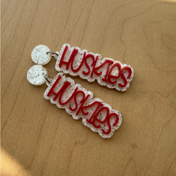 Two Layer Game Day Acrylic Earrings