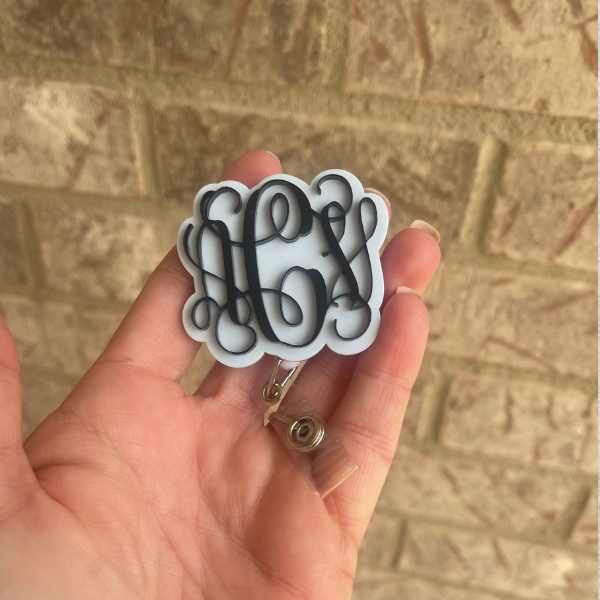 Monogram Badge Reel